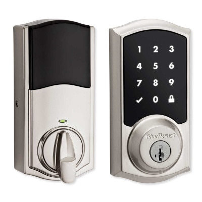 Kwikset Home Connect 918 Touch Screen Smart Lock, Z-Wave, Traditional with Deadbolt, Satin Nickel